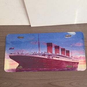 Vintage Titanic Ship License Plate